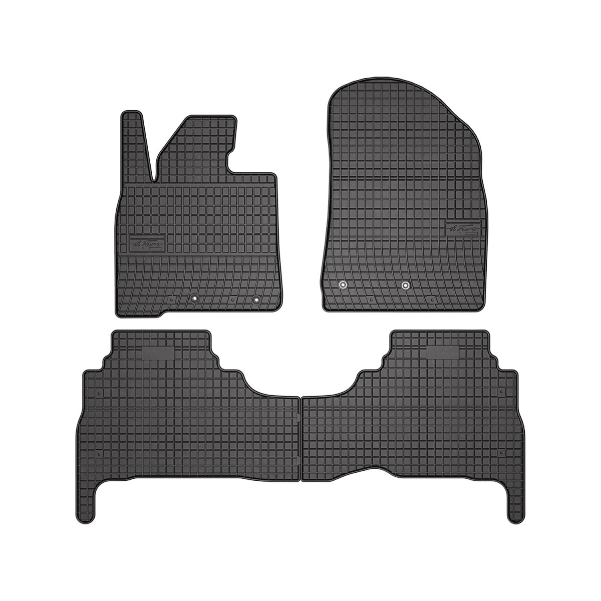 Toyota Land Cruiser Floor Mats - Omac - Rubber - Black - 2016-2021